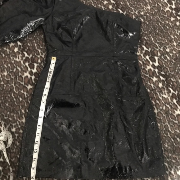 Leather One Shoulder Dress - Picture 11 of 11